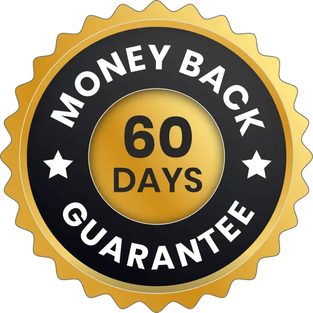 ProstaBliss 60-Day Money-Back Guarantee badge – risk-free prostate health supplement