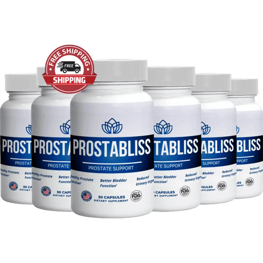 Six bottles of Prostabliss prostate health supplement for men